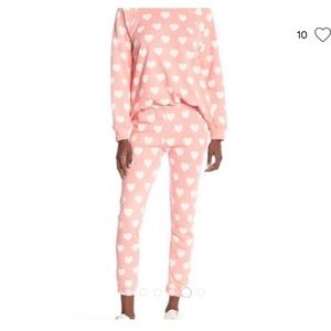 Wildfox pink heart joggers
